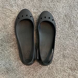 Crocs Kadee Ballet Flat Shoes size 11 Black Comfort Slip On Lightweight